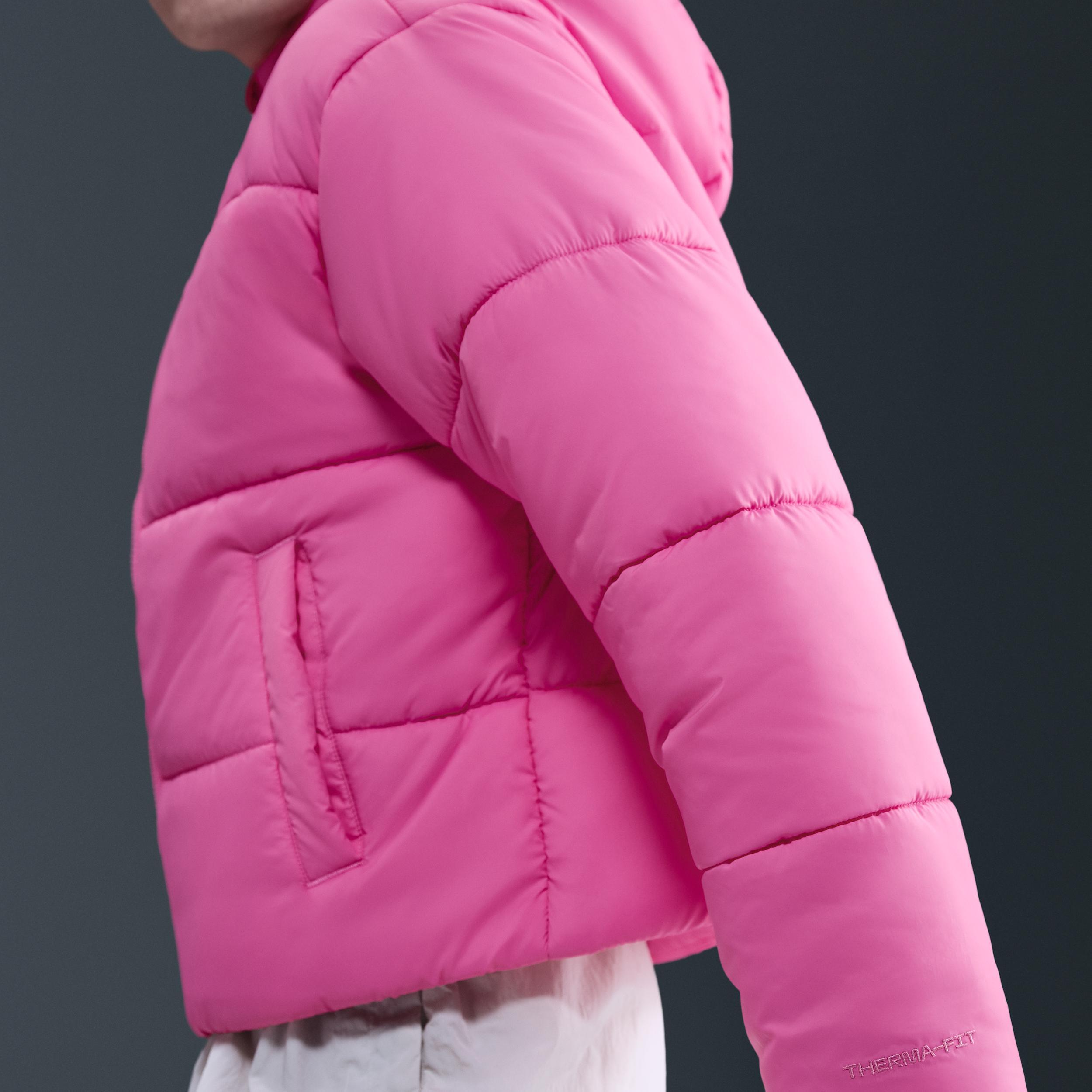 Womens Nike Sportswear Classic Puffer Therma-FIT Loose Hooded Jacket | FZ5899-675 Product Image