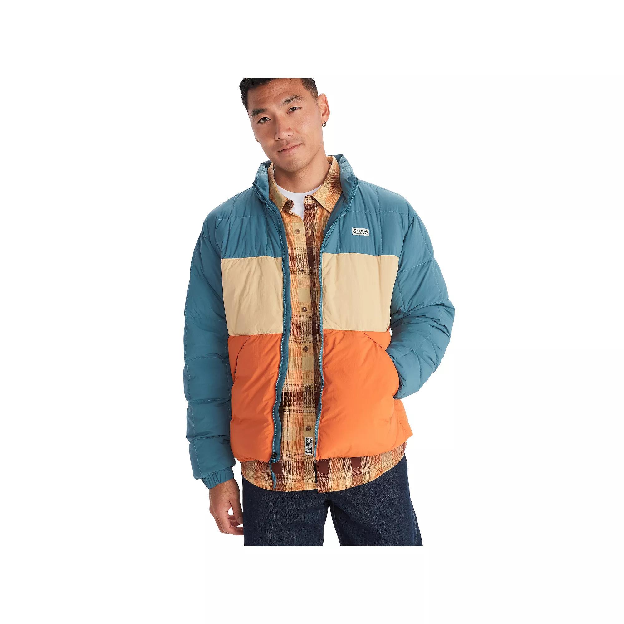 Men's Marmot Ares Colorblock Down Puffer Jacket, Size: Medium, Moon River Product Image