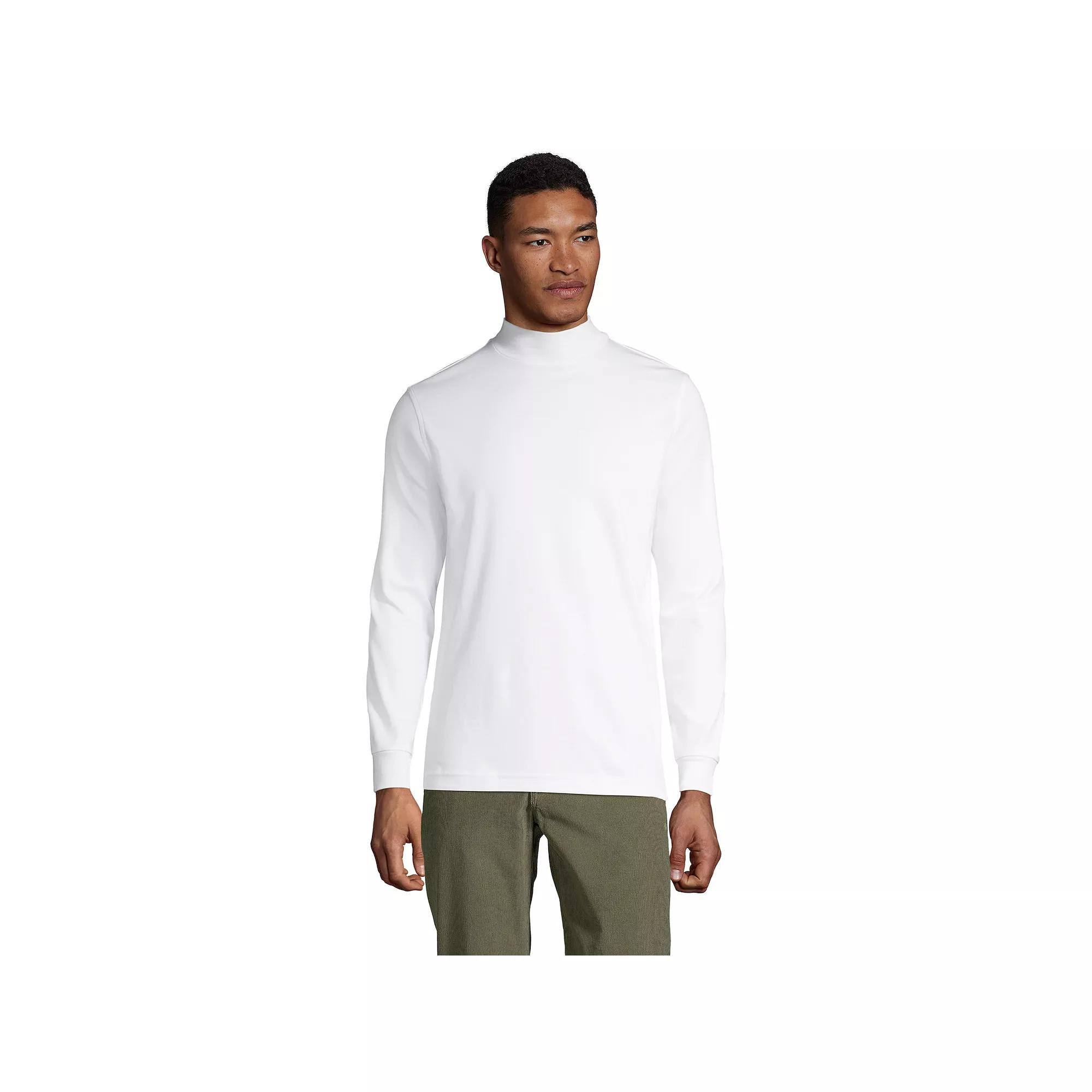 Lands' End Men's Super Soft Supima Mock Turtleneck,  Product Image