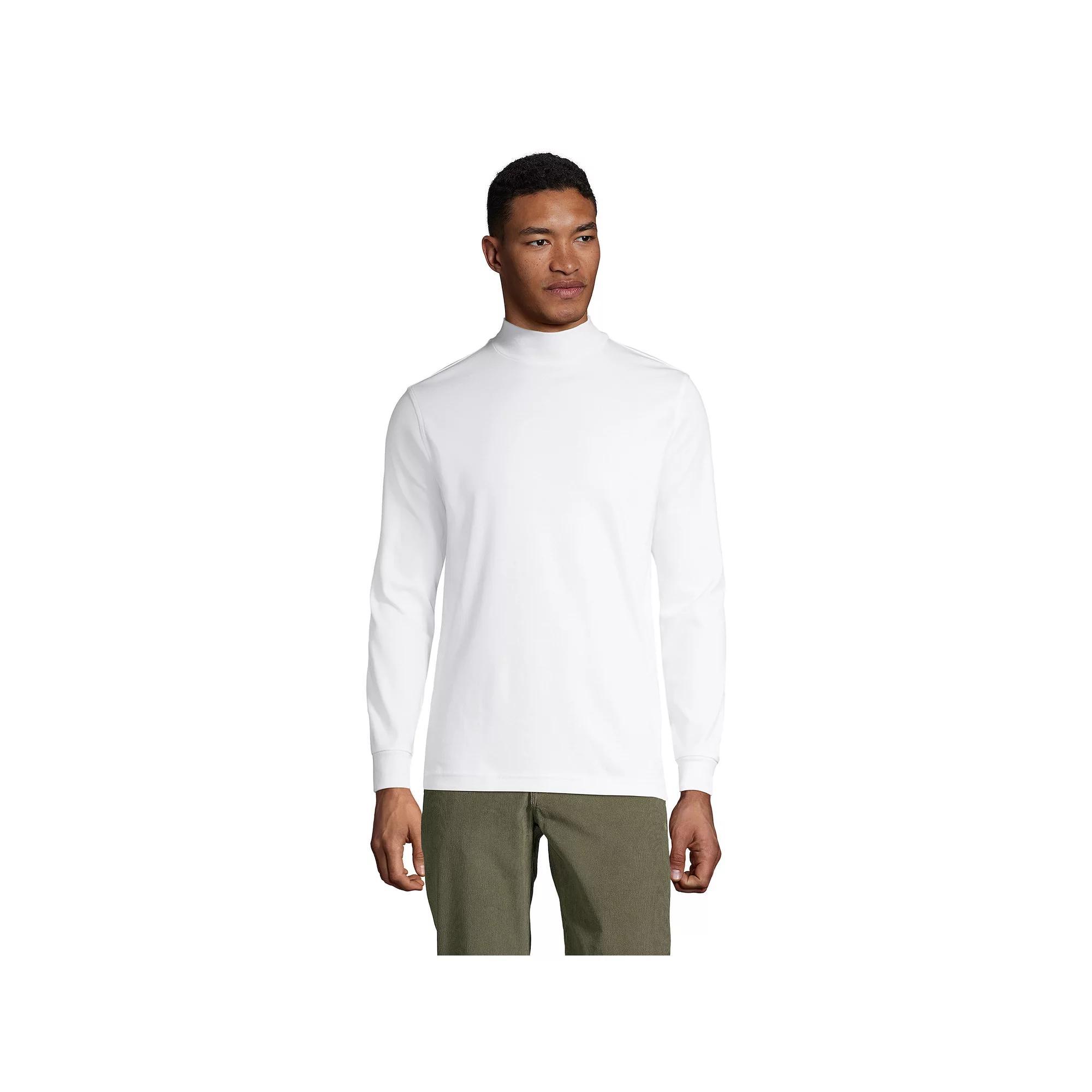 Lands' End Men's Super Soft Supima Mock Turtleneck,  Product Image