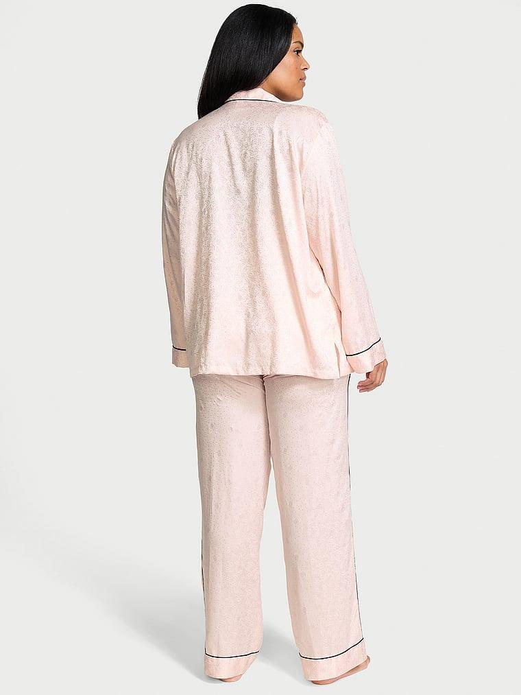 Glazed Satin Dew Drop Long Pajama Set Product Image