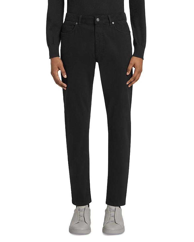 ZEGNA Stretch Gabardine Pants In Black Product Image