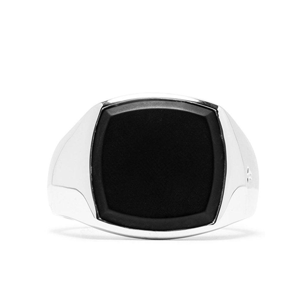 Cushion Black Onyx - 925 Sterling Silver Male Product Image