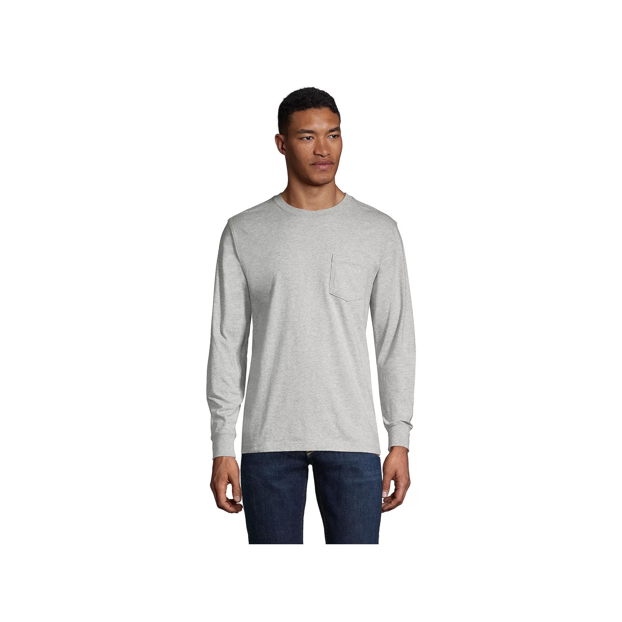 Big & Tall Lands' End Super-T Pocket Tee, Men's,  Product Image