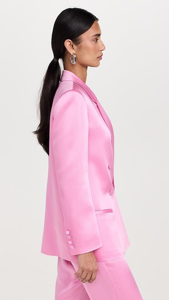 LAPOINTE Doubleface Satin Boxy Double Breasted Blazer | Shopbop Product Image