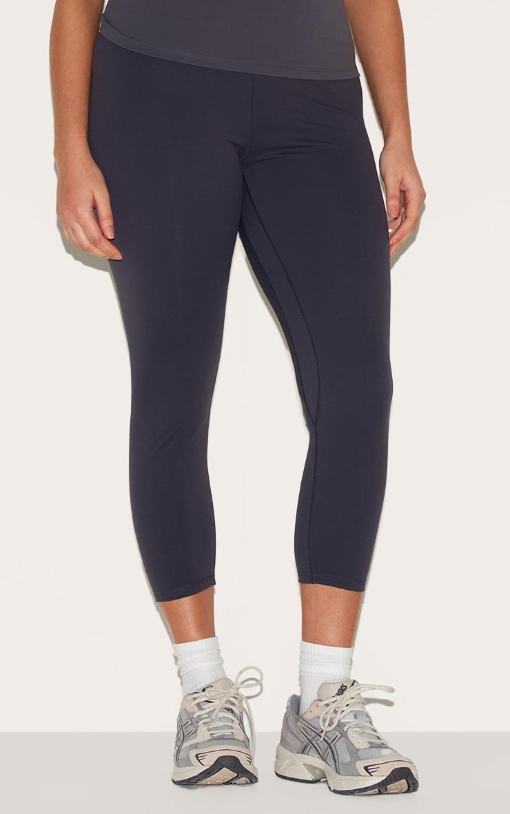 Charcoal Sculpt Cropped Gym Leggings Product Image