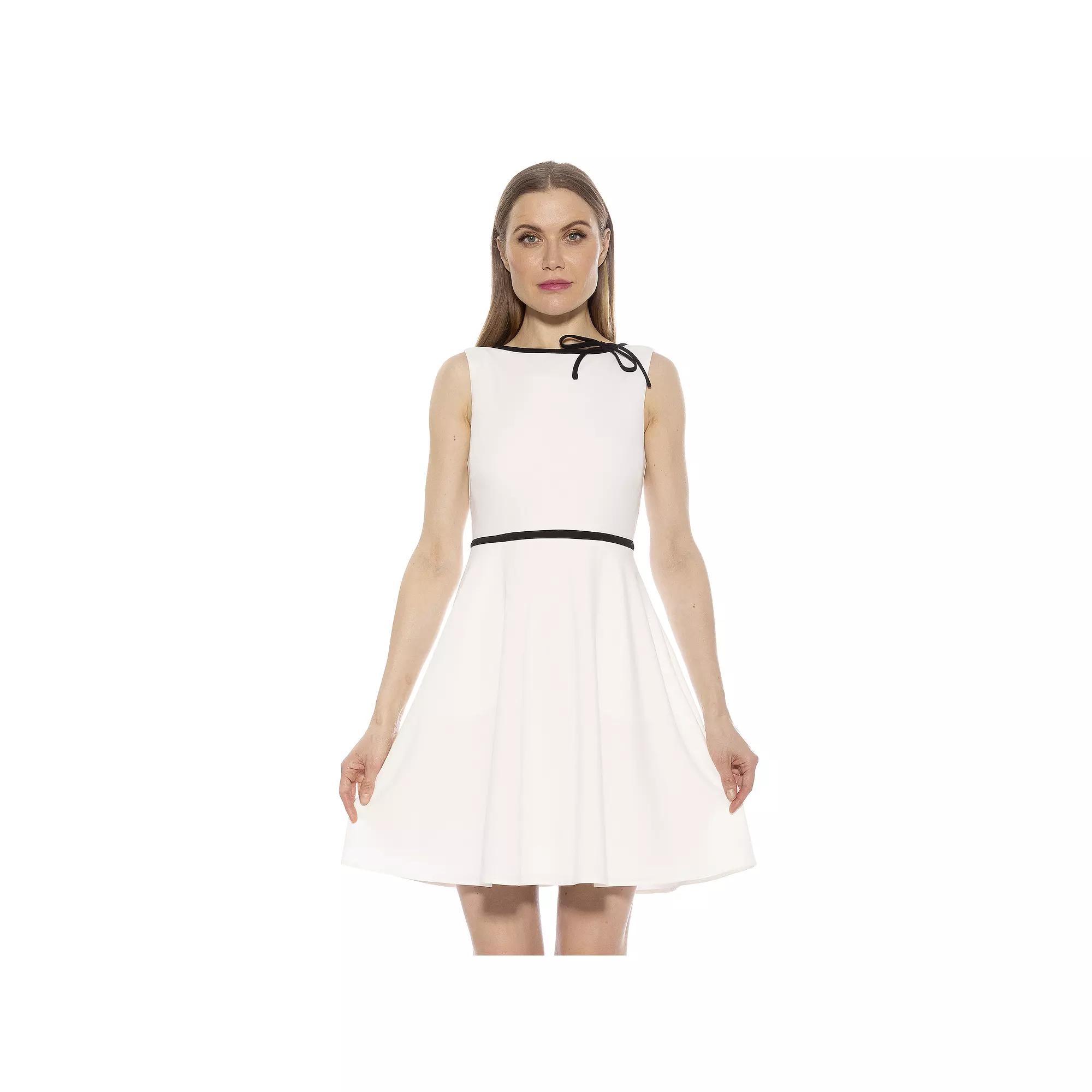 Women's ALEXIA ADMOR Ida Crewneck Fit And Flare Dress,  Product Image