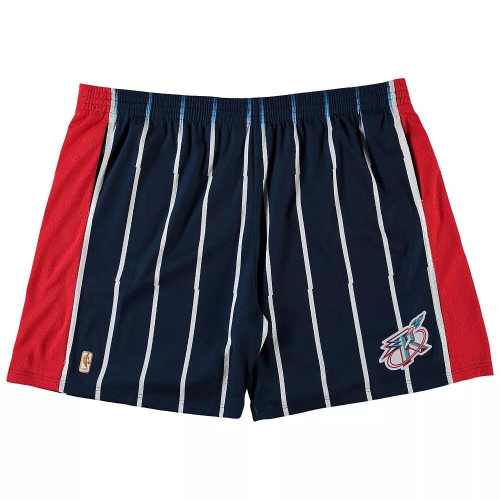 Men's Mitchell & Ness Navy Houston Rockets Big & Tall Hardwood Classics Team Swingman Shorts, Size: 2XLT, Blue Product Image