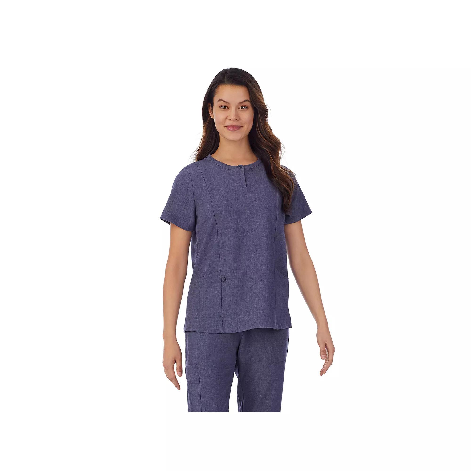 Women's Cuddl Duds® Scrubs Henley Top With 2 Pockets,  Product Image