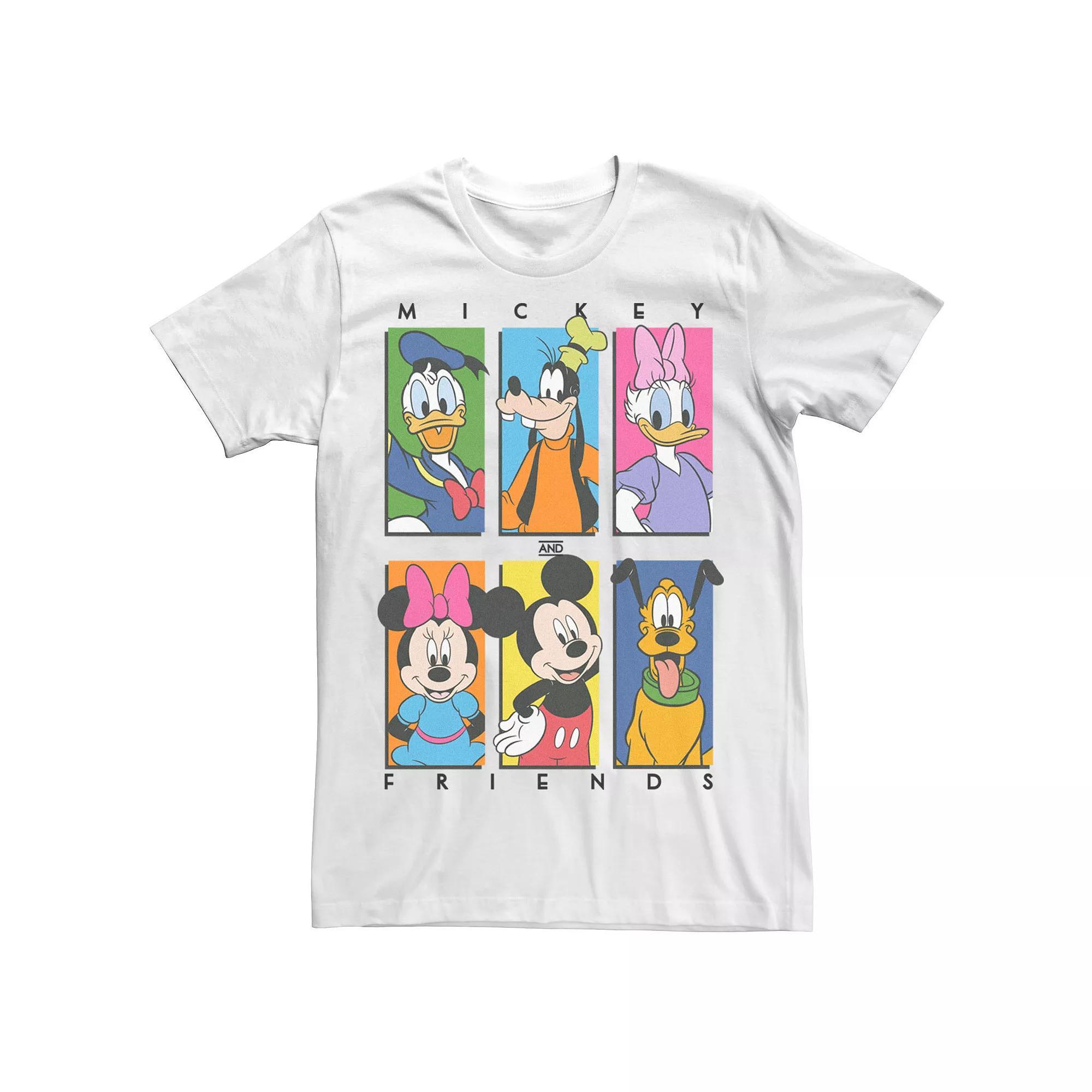 Disney's Mickey & Friends Character Panel Red Men's Tee,  Product Image