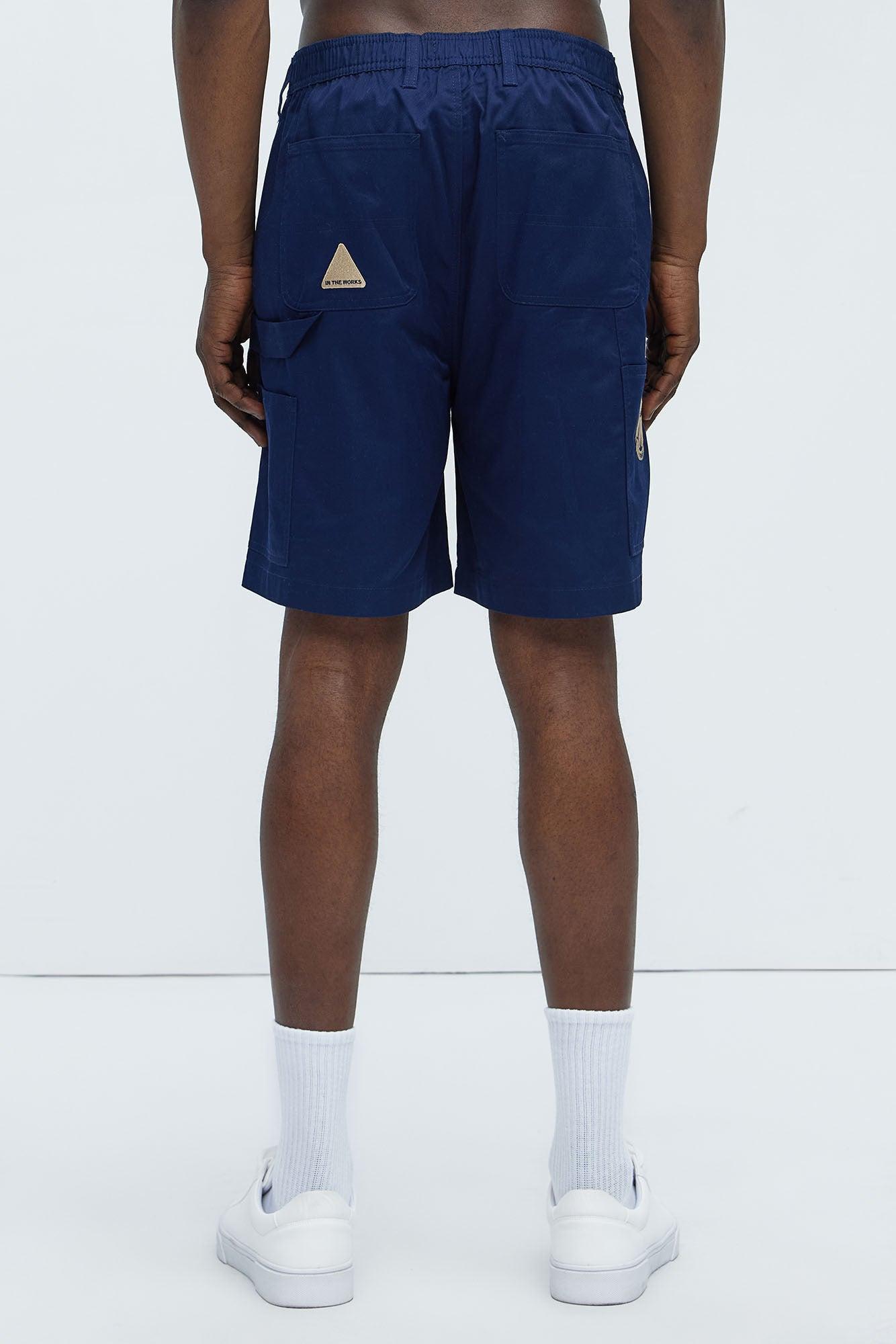 In The Works Relaxed Shorts - Navy Product Image