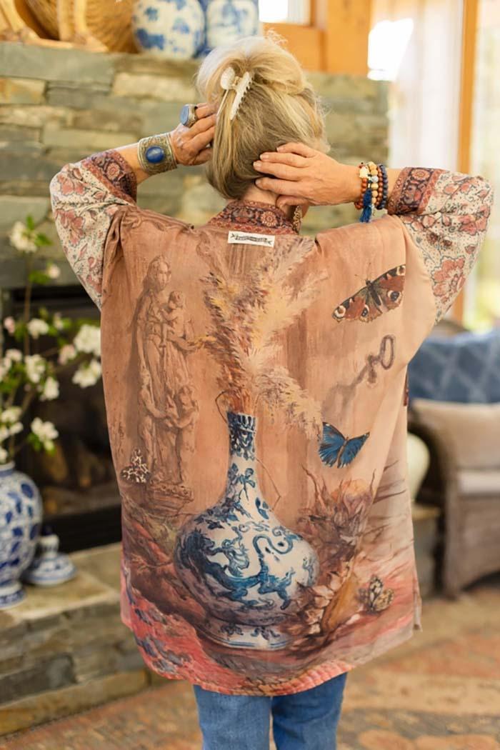 Duster Kimono With Chinoiserie Product Image