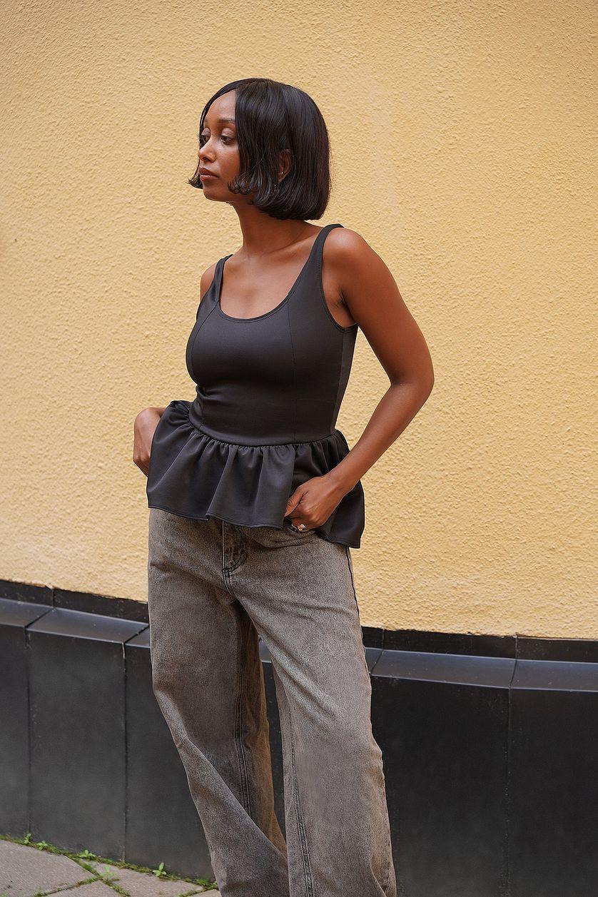 Peplum Jersey Top Product Image