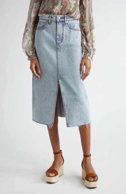 Womens Victoria Denim Midi-Skirt Product Image