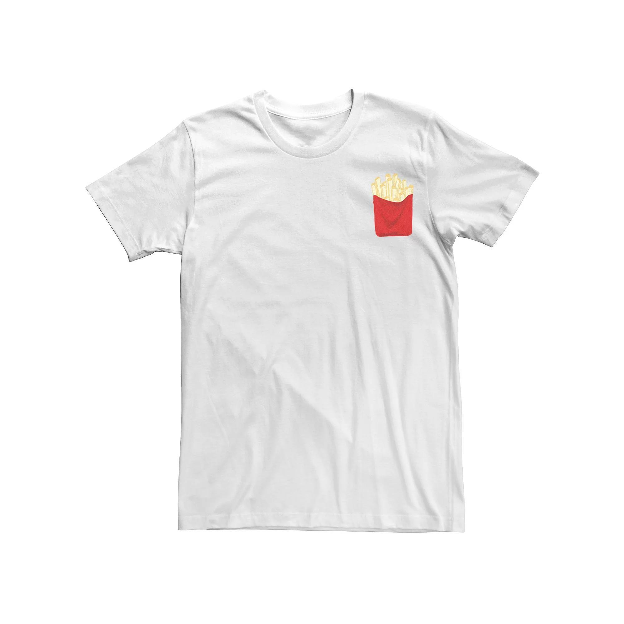Men's French Fries Left Chest Pocket Logo Graphic Tee,  Product Image