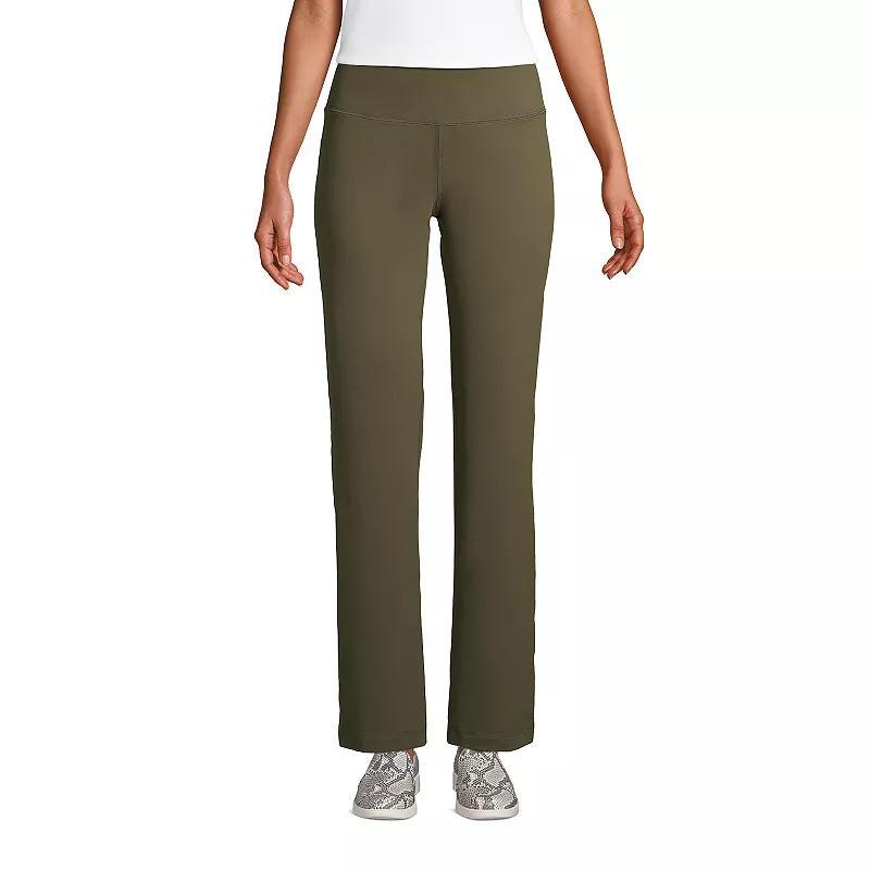 Womens Lands End Active UPF 50 Yoga Pants Green Moss Product Image