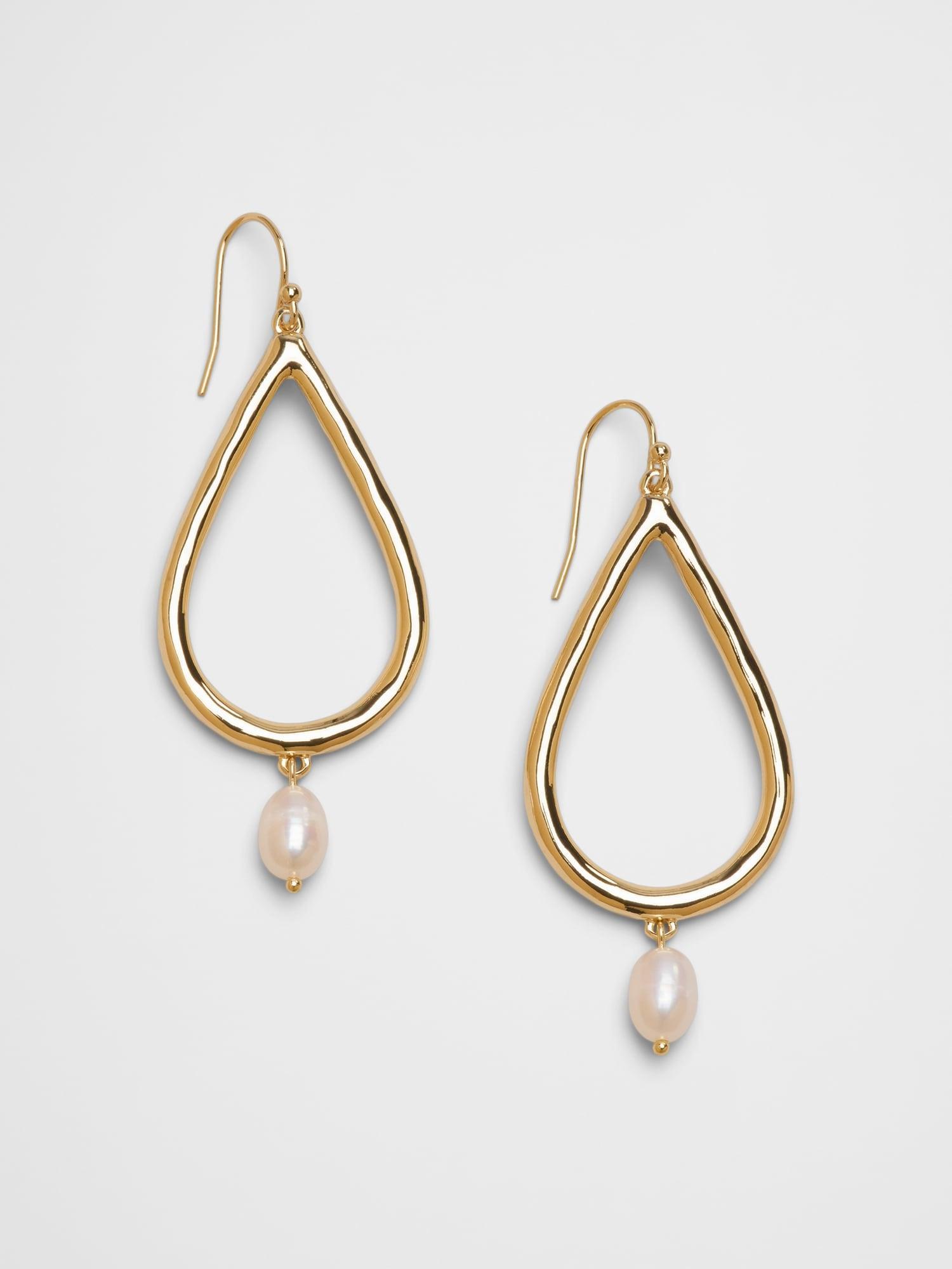 Statement Teardrop Pearl Earrings Product Image