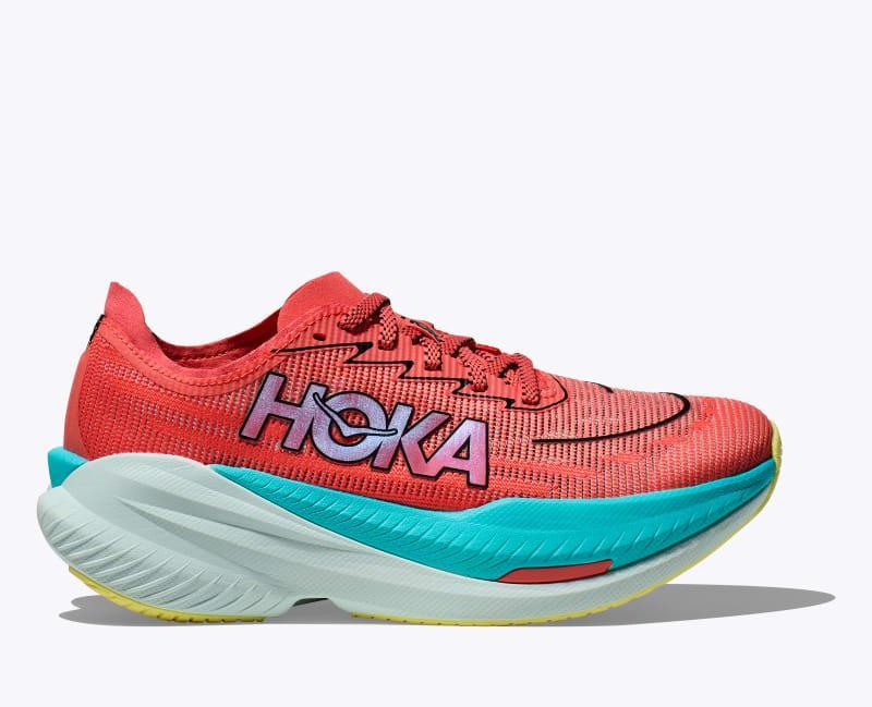 HOKA Womens Mach X 2 Shoes in Black/Electric Aqua, Size 11 W Product Image