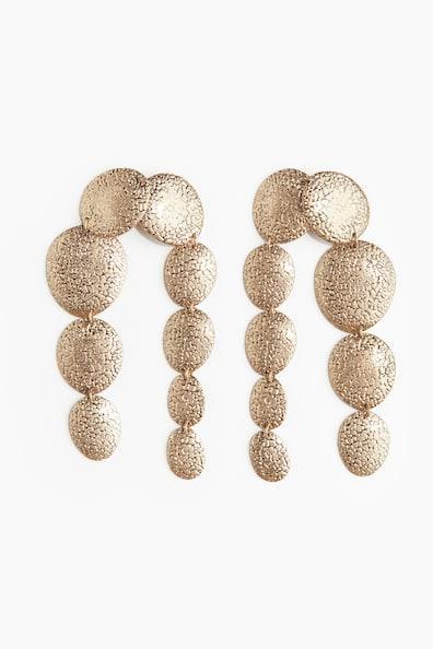 Metal-Disc Pendant Earrings Product Image