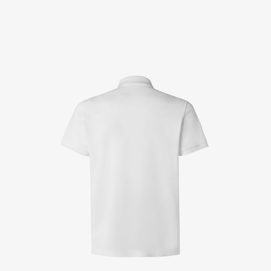 Polo shirtWhite piqué polo shirt Product Image