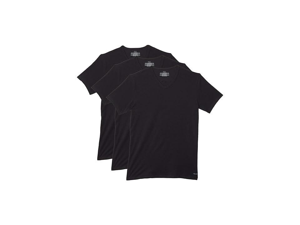 Cotton Stretch V-Neck T-Shirt 3-Pack Product Image