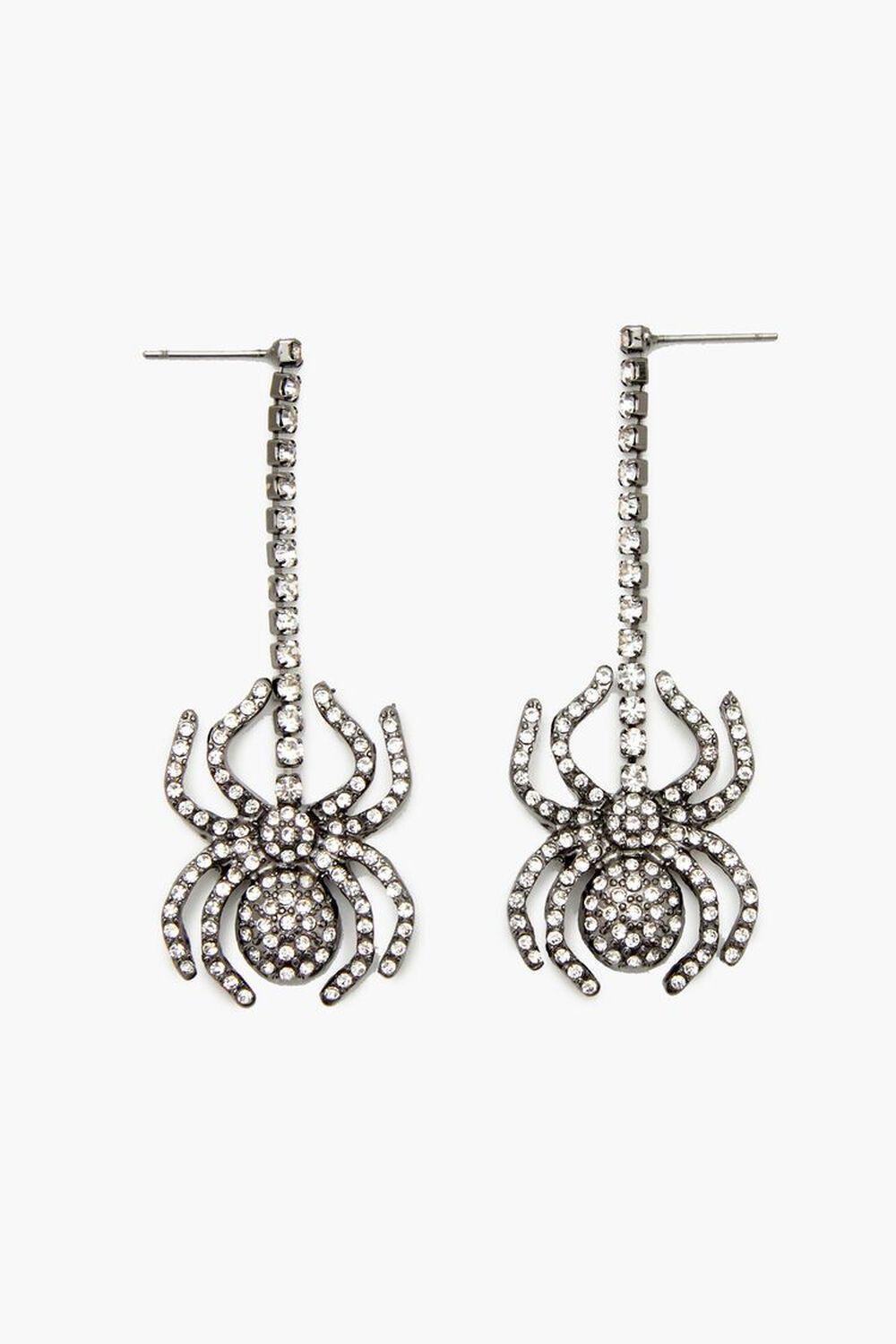 Rhinestone Spider Drop Earrings | Forever 21 Product Image