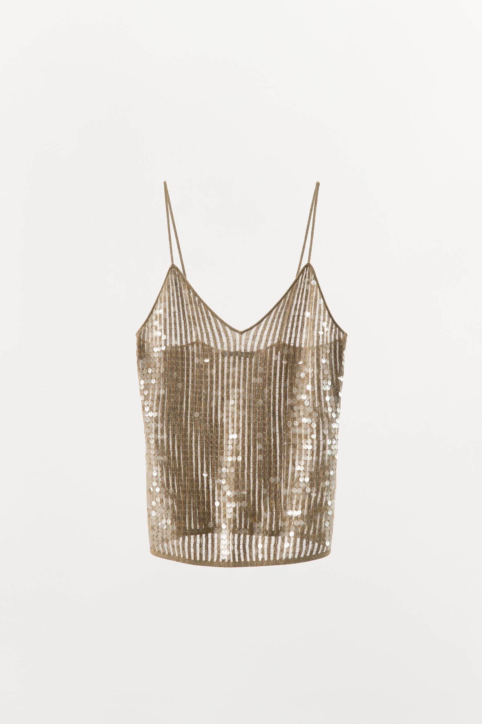 SEQUIN KNIT TOP Product Image