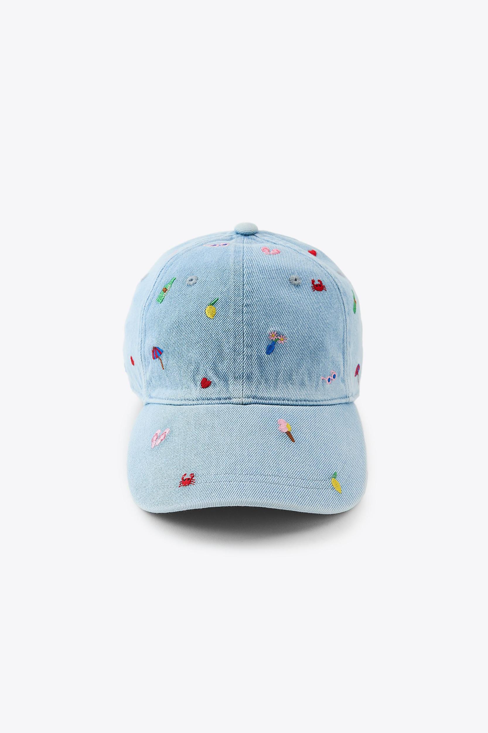 EMBROIDERED DENIM CAP Product Image