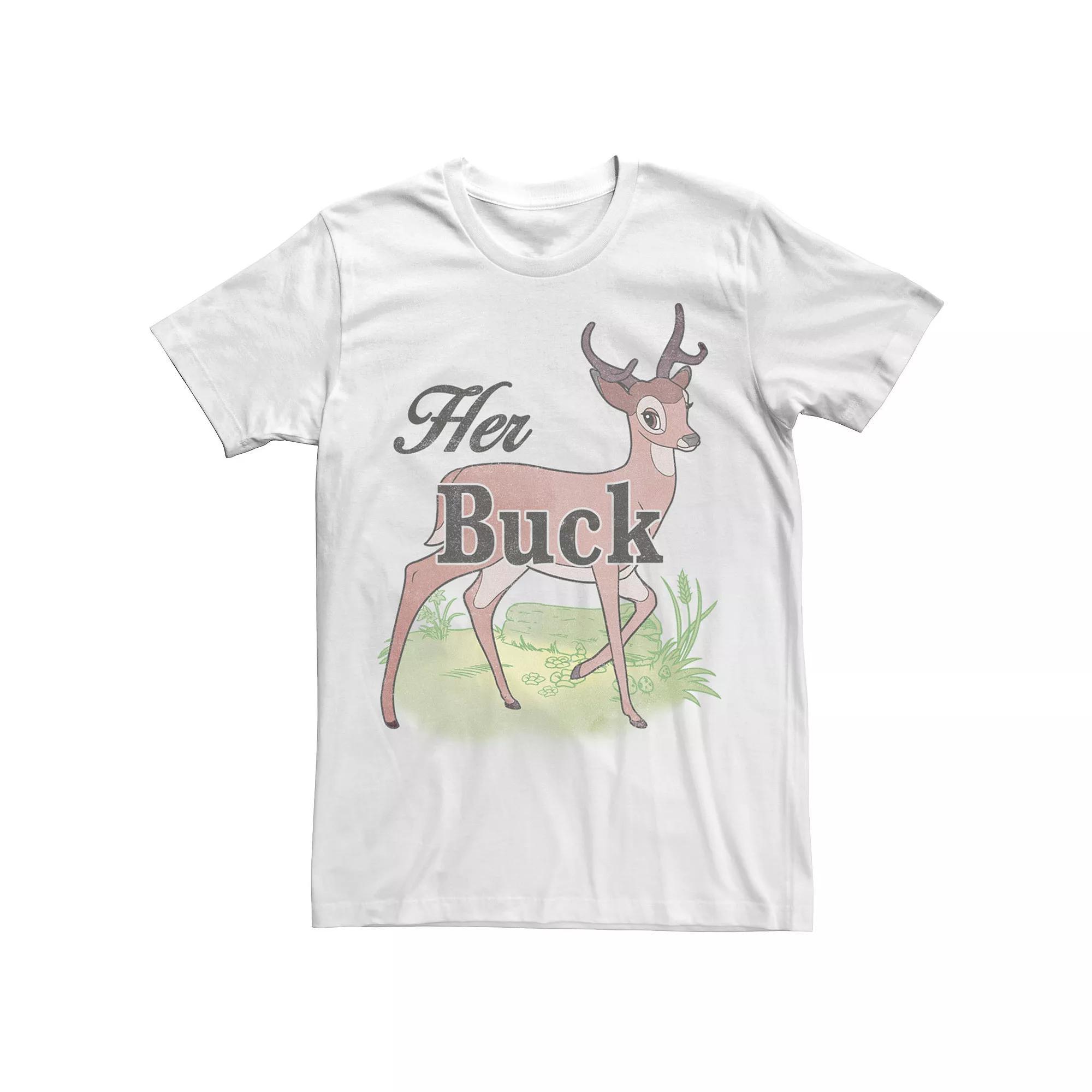 Disney's Bambi Men's Valentine's Day Her Buck Tee, Size: Large, White Product Image