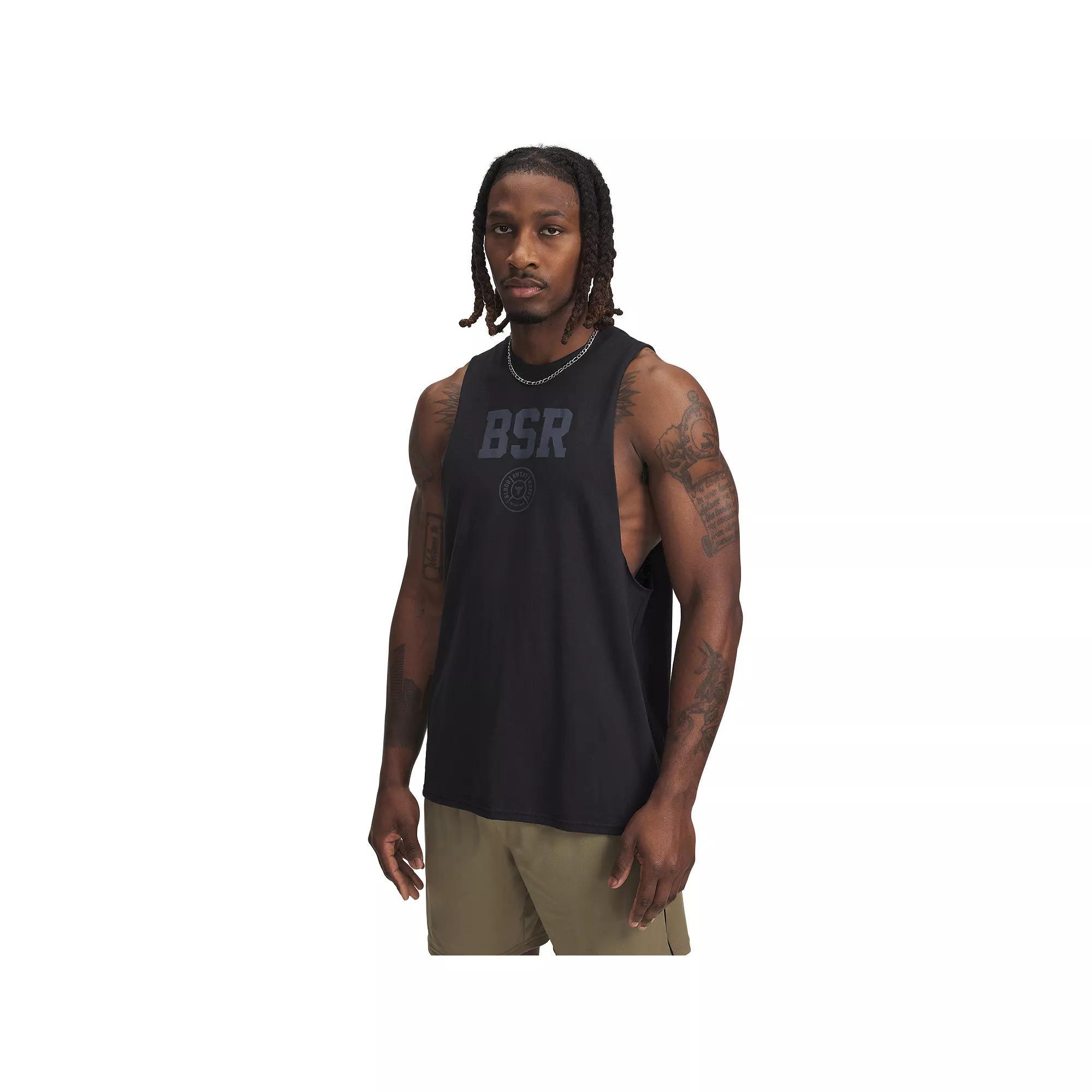 Men's Under Armour Project Rock BSR Tank Top, Size: Large, Black Product Image