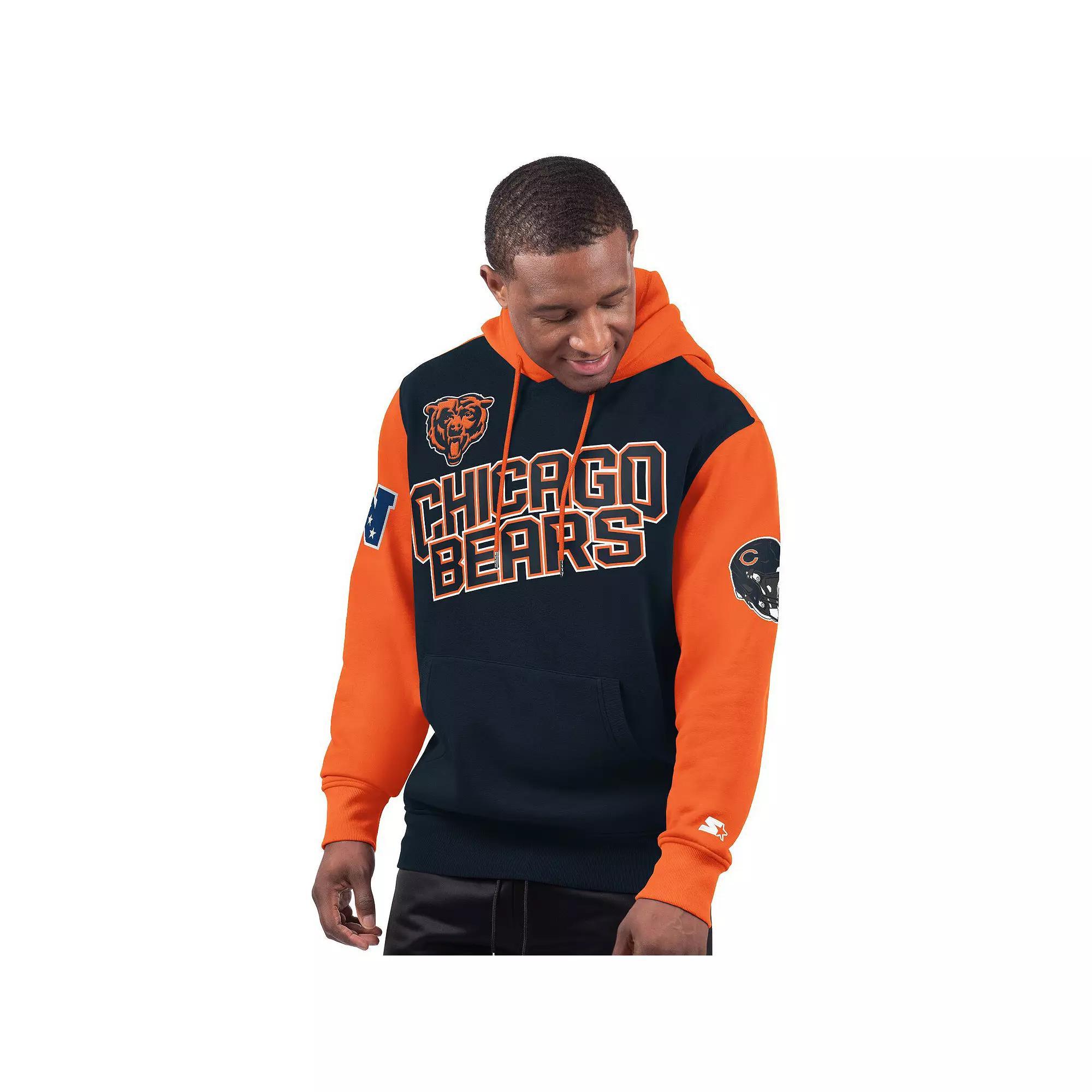 Men's Starter Navy Chicago Bears Extreme Pullover Hoodie, Size: 2XL, Blue Product Image
