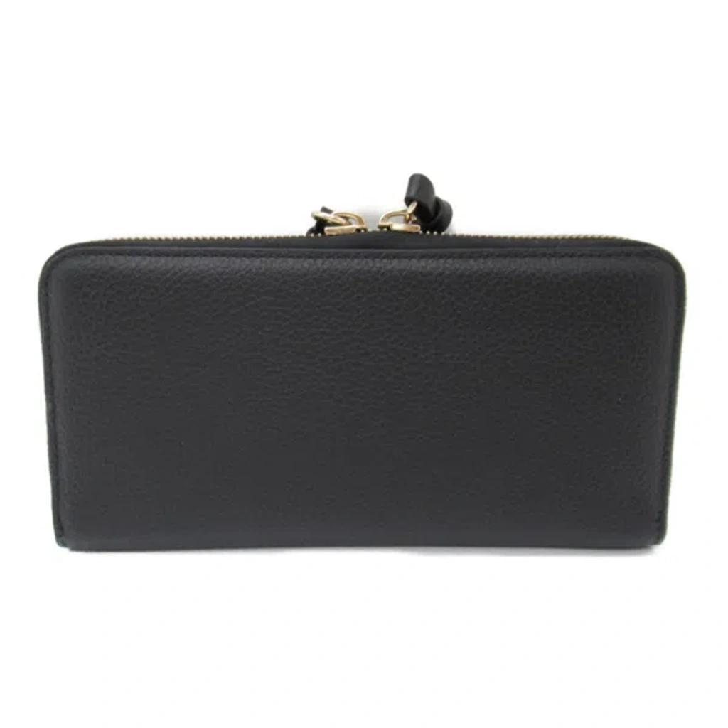 CHLOÉ Leather Wallet (bi-fold) In Black Product Image