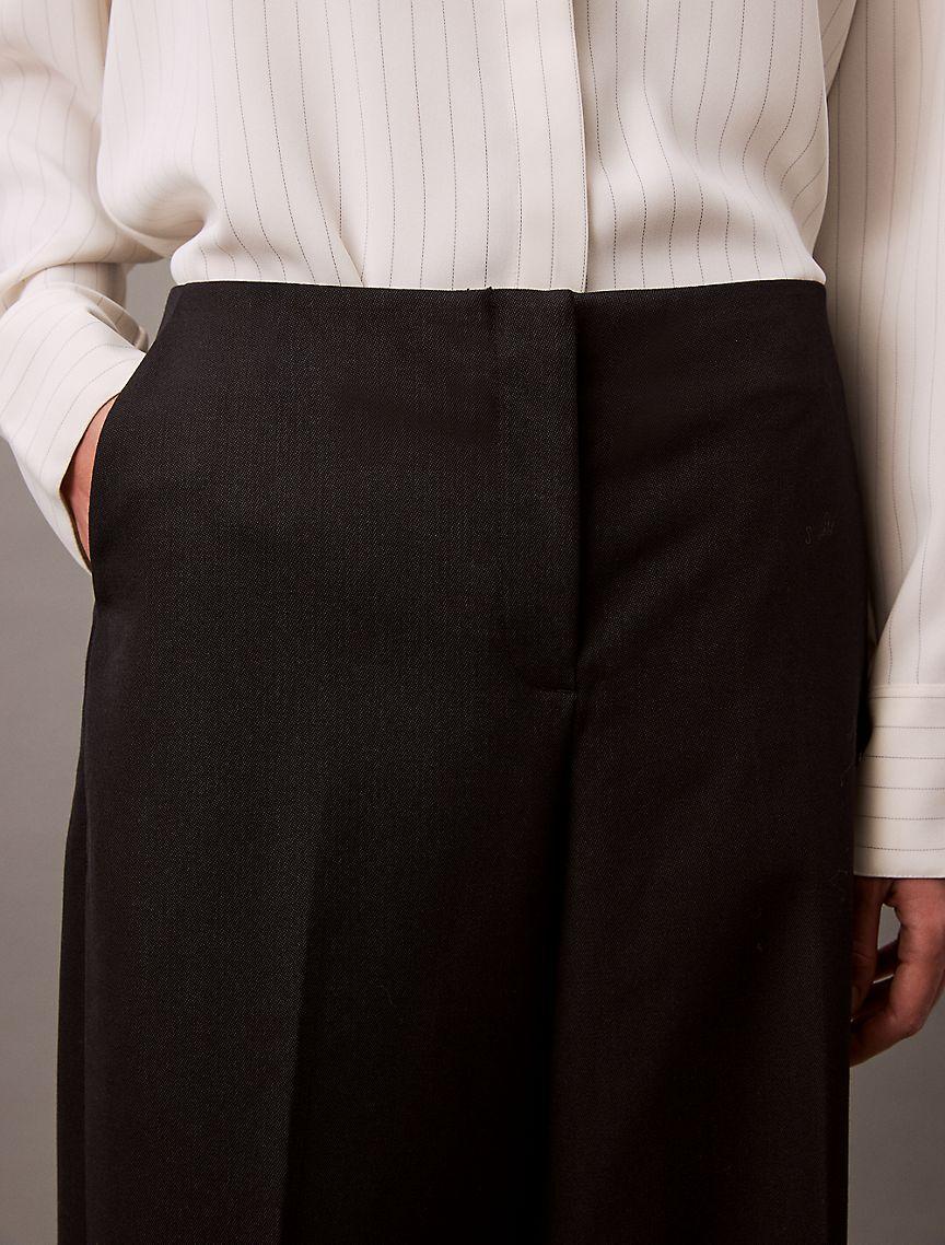 Crepe Wide Leg Trousers Product Image