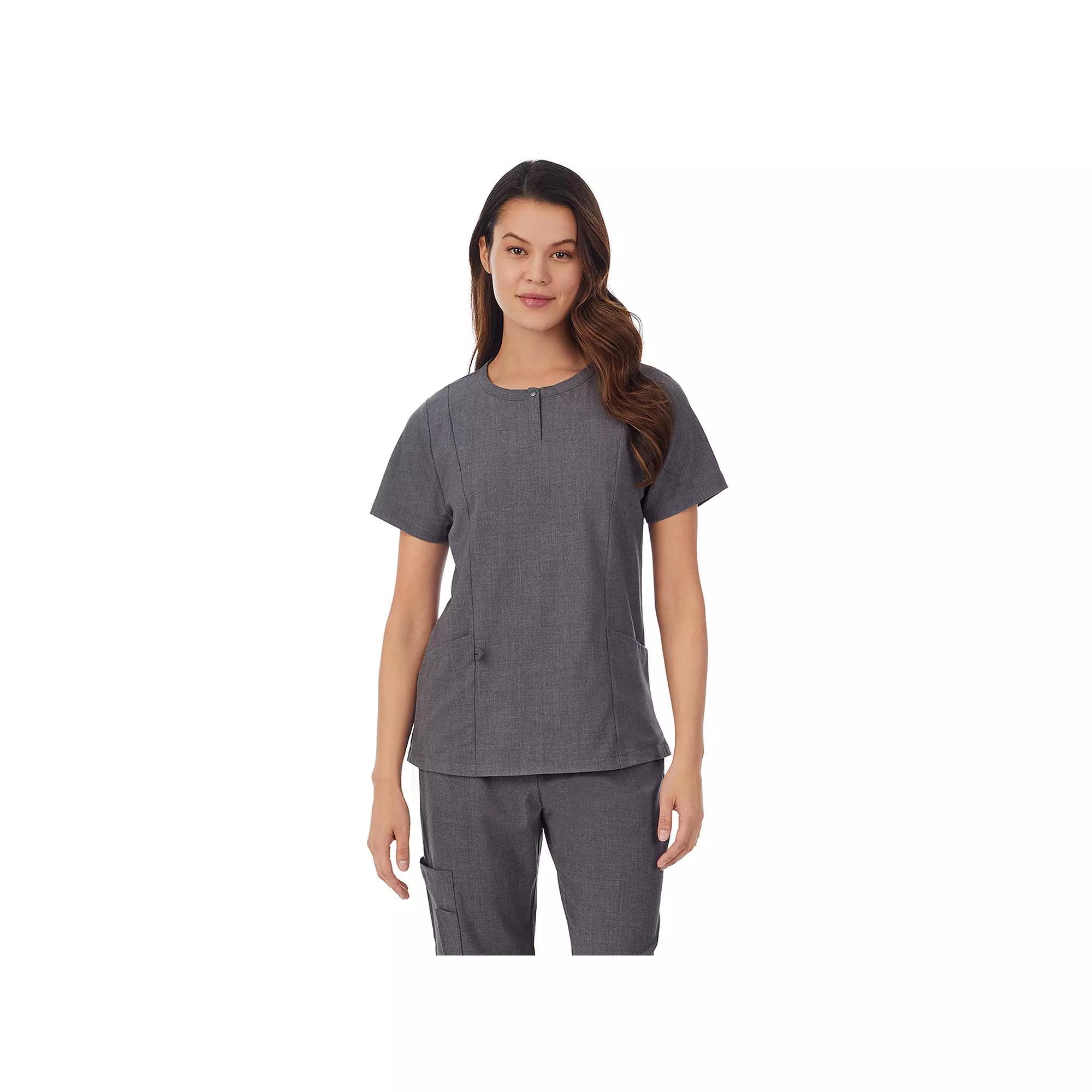 Women's Cuddl Duds® Scrubs Henley Top With 2 Pockets,  Product Image