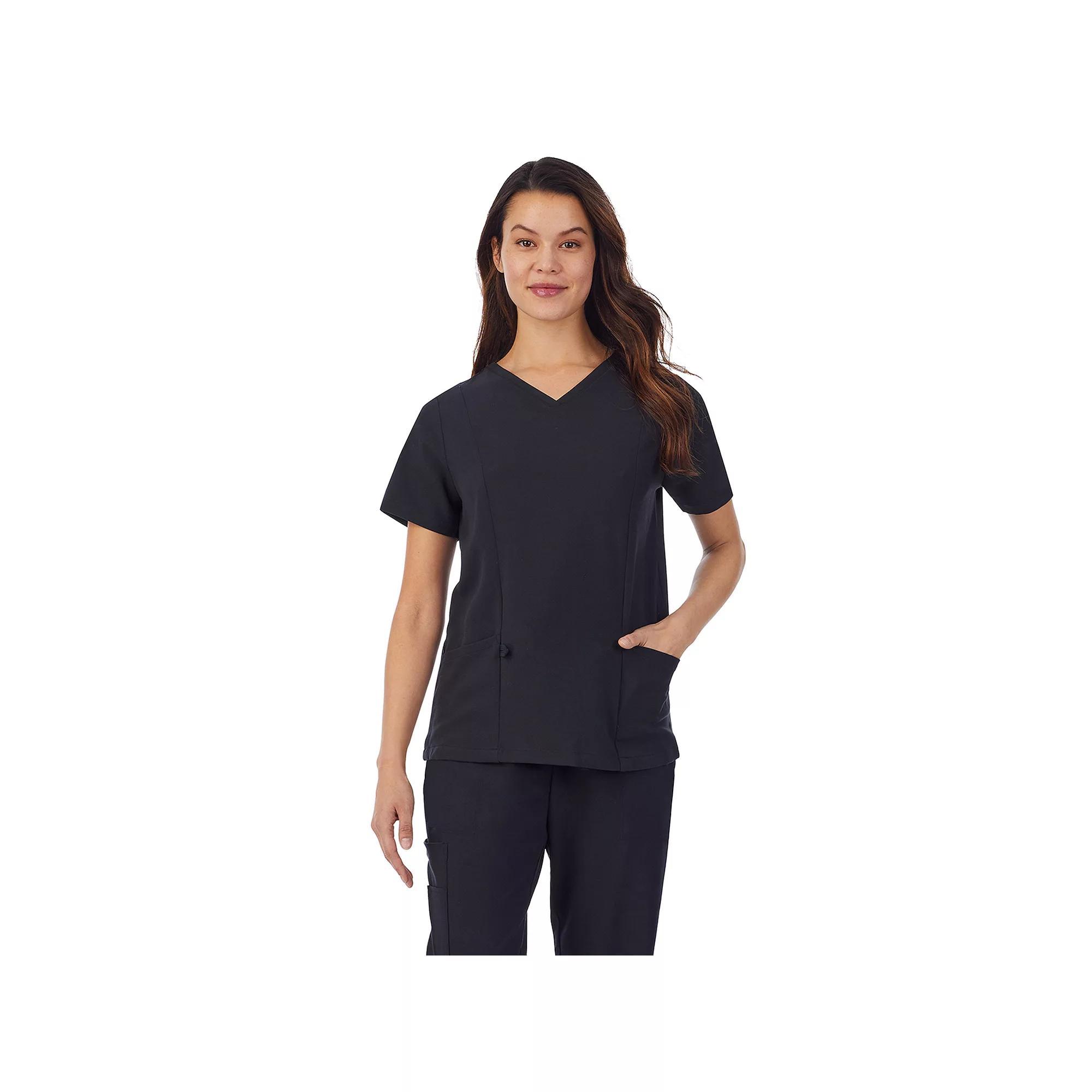 Women's Missy Cuddl Duds® Scrubs V-neck Top With 3 Pockets,  Product Image