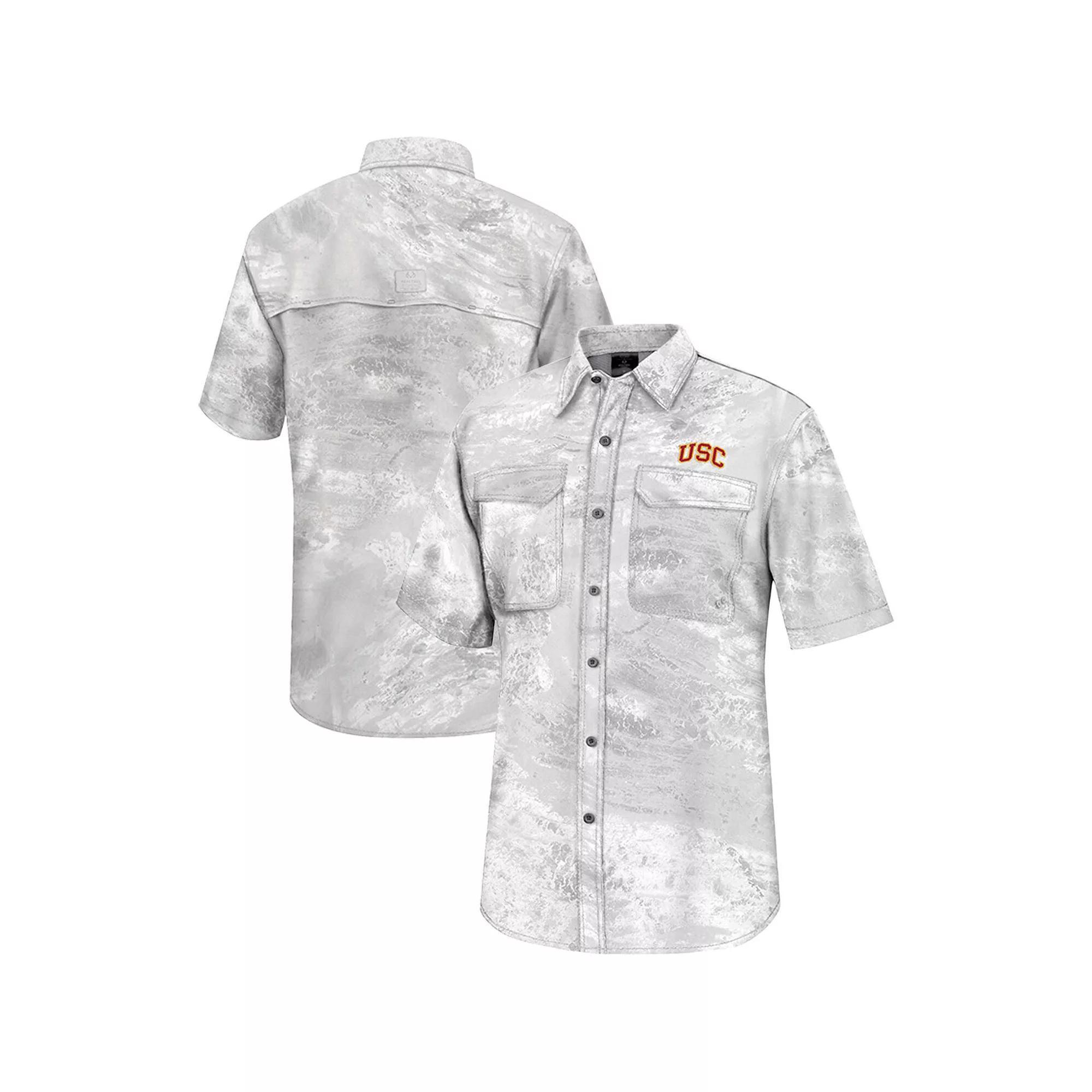 Men's Colosseum  White Tennessee Volunteers Realtree Aspect Charter Full-Button Fishing Shirt, Size: Medium Product Image