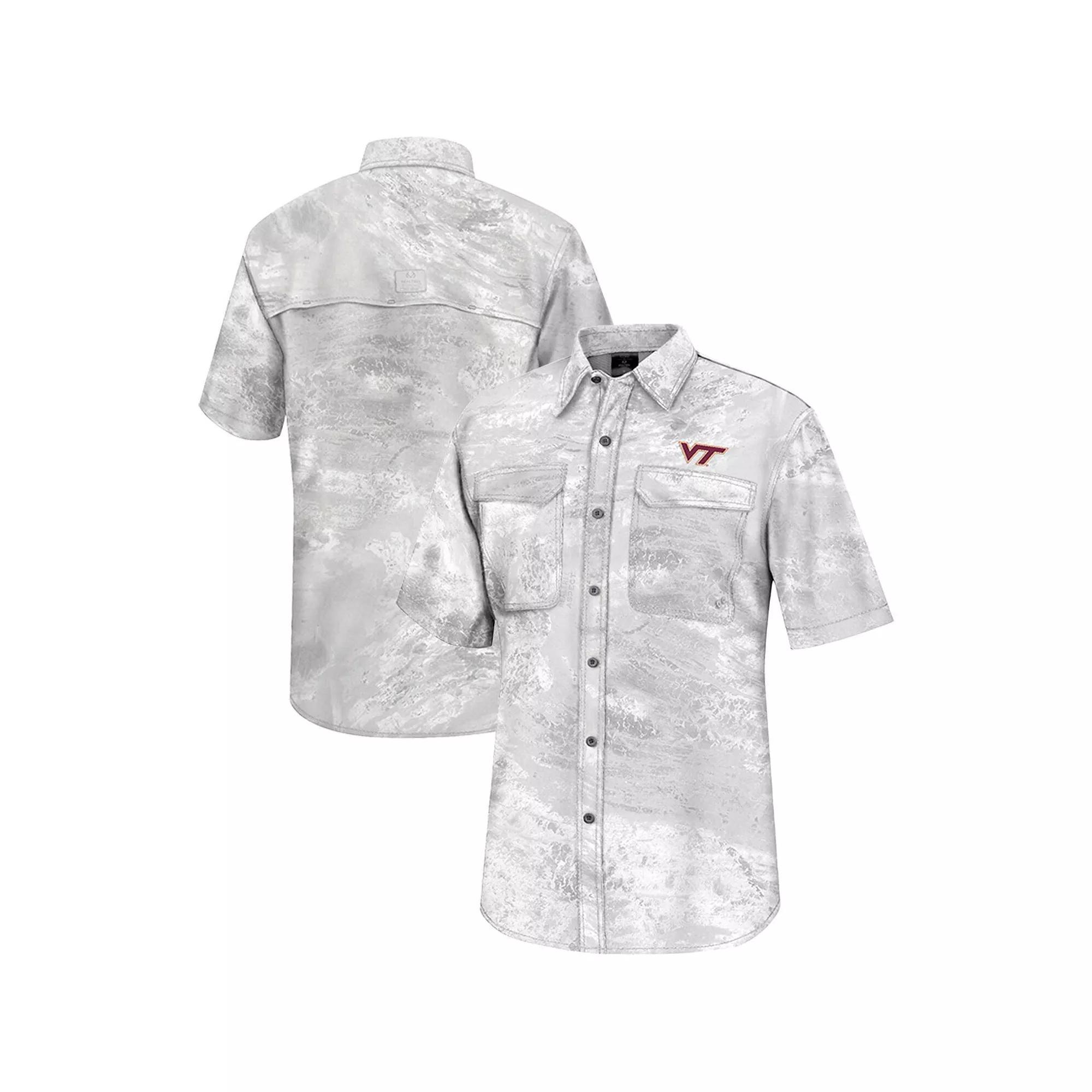 Men's Colosseum  White Rutgers Scarlet Knights Realtree Aspect Charter Full-Button Fishing Shirt, Size: Medium Product Image