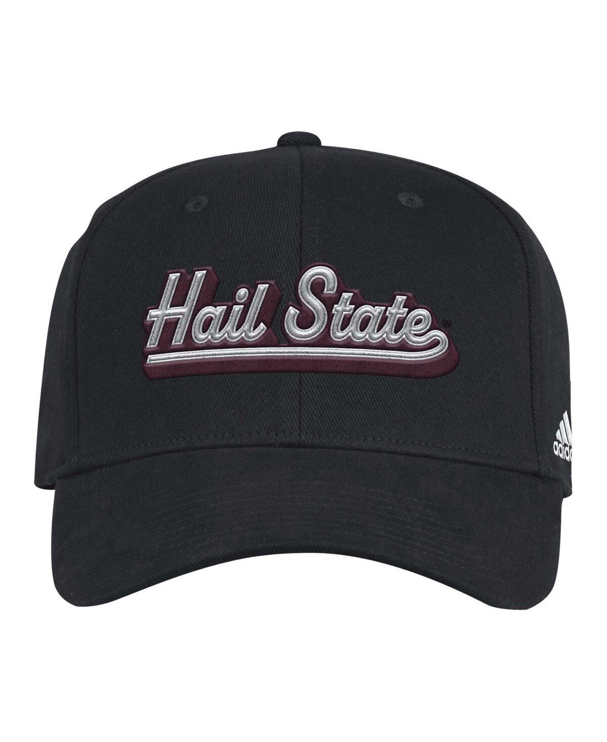 Mens adidas Black Mississippi State Bulldogs Chant Flex Hat Product Image