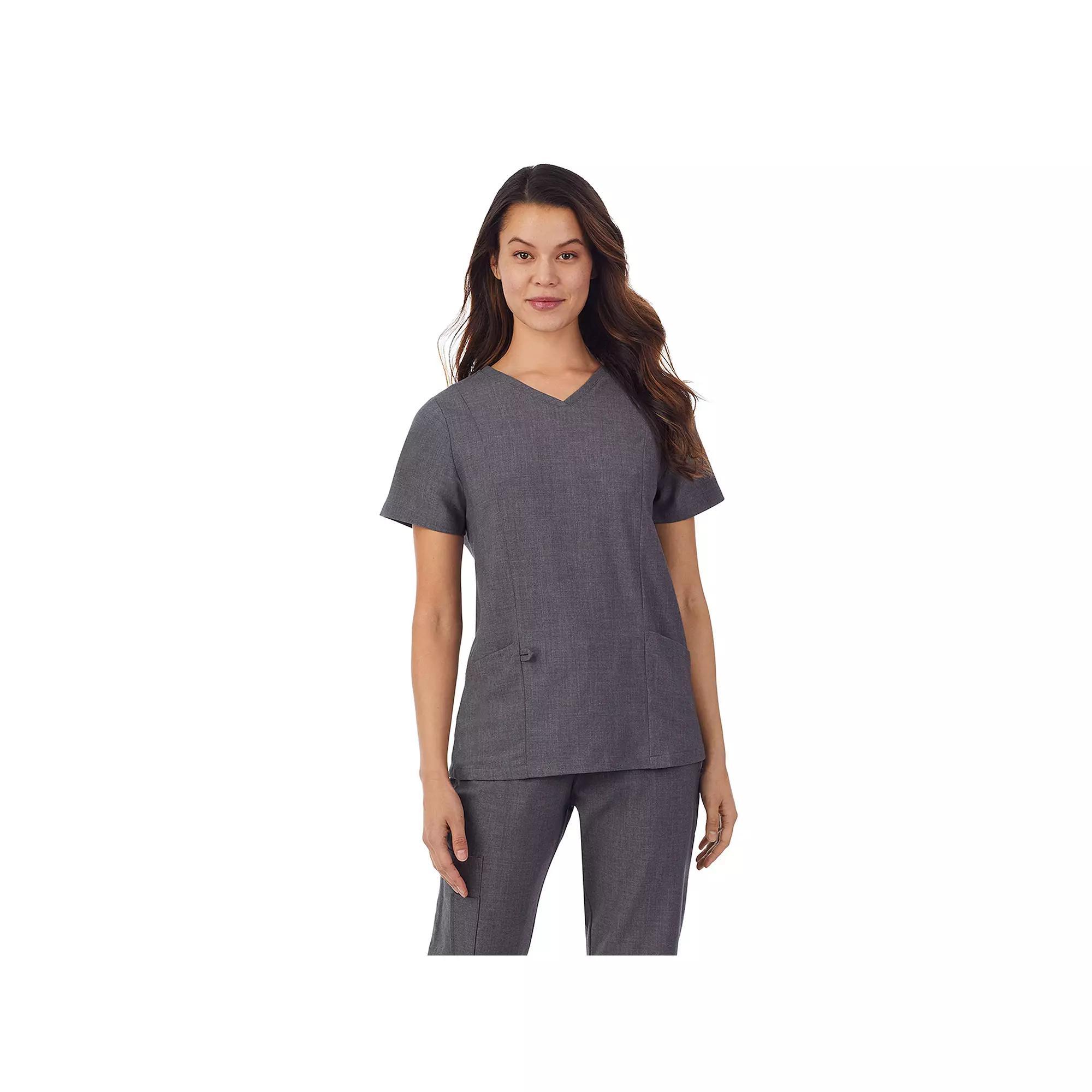 Women's Missy Cuddl Duds® Scrubs V-neck Top With 3 Pockets,  Product Image