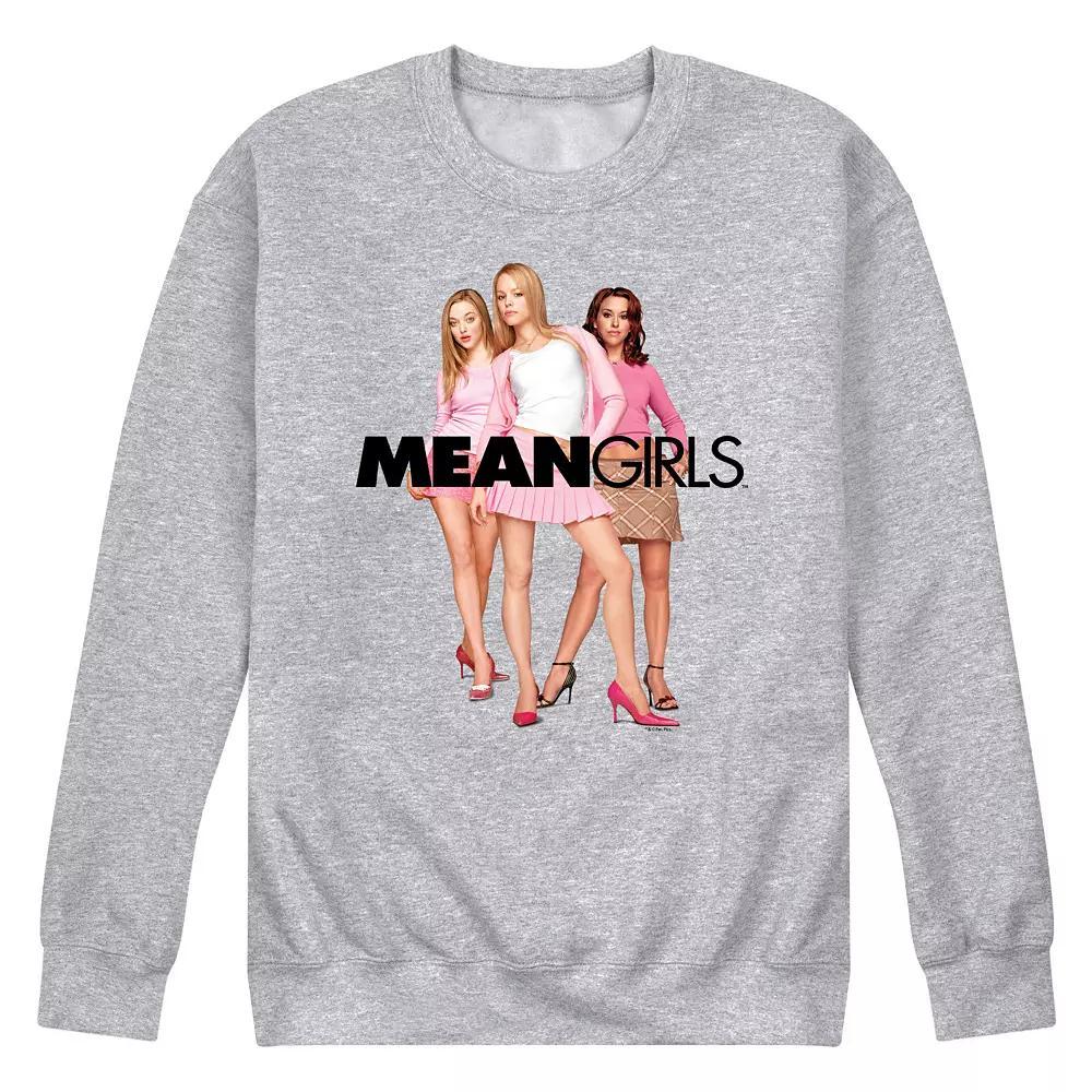 Men's Mean Girls Poster Fleece Sweatshirt, Size: Small, Grey Gray Product Image