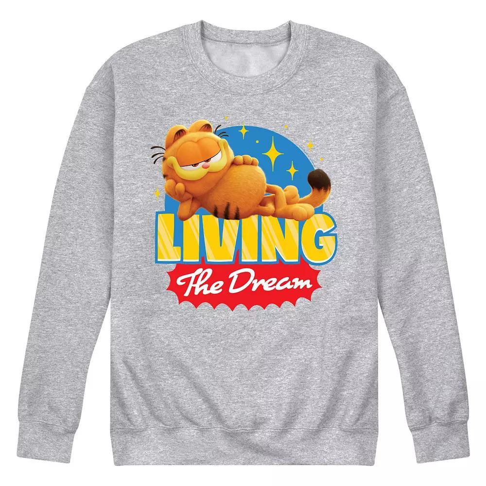 Men's Garfield The Movie Living The Dream Fleece Sweatshirt,  Product Image