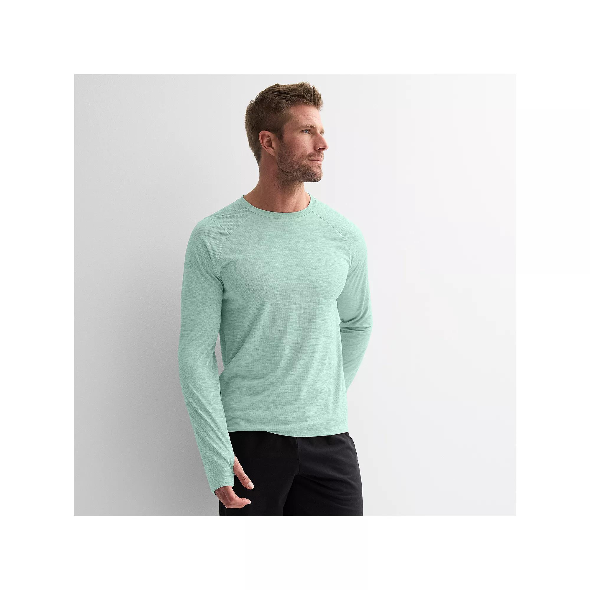 Men's Tek Gear® Dry Tek Long Sleeve Shirt, Size: Large, Serene Green Product Image