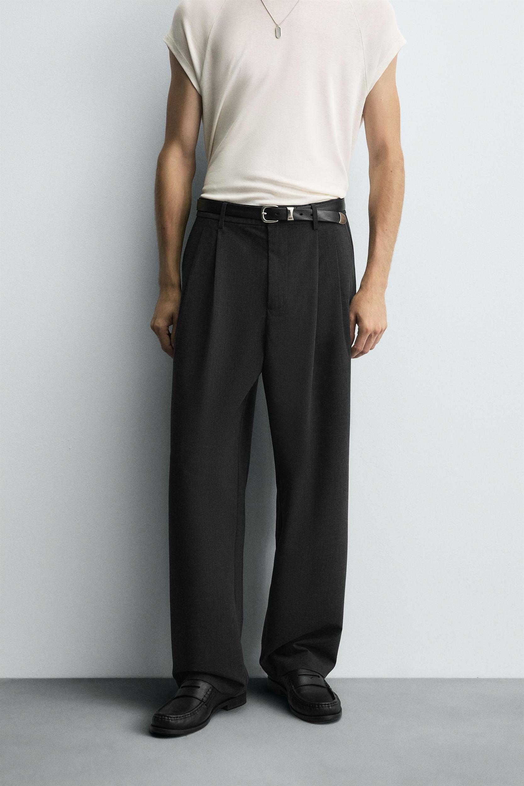 PLEATED WIDE FIT PANTS Product Image