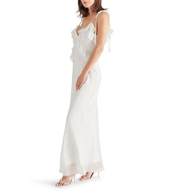 Steve Madden Adalina V-Neck Sleeveless Ruffle Maxi Dress Product Image