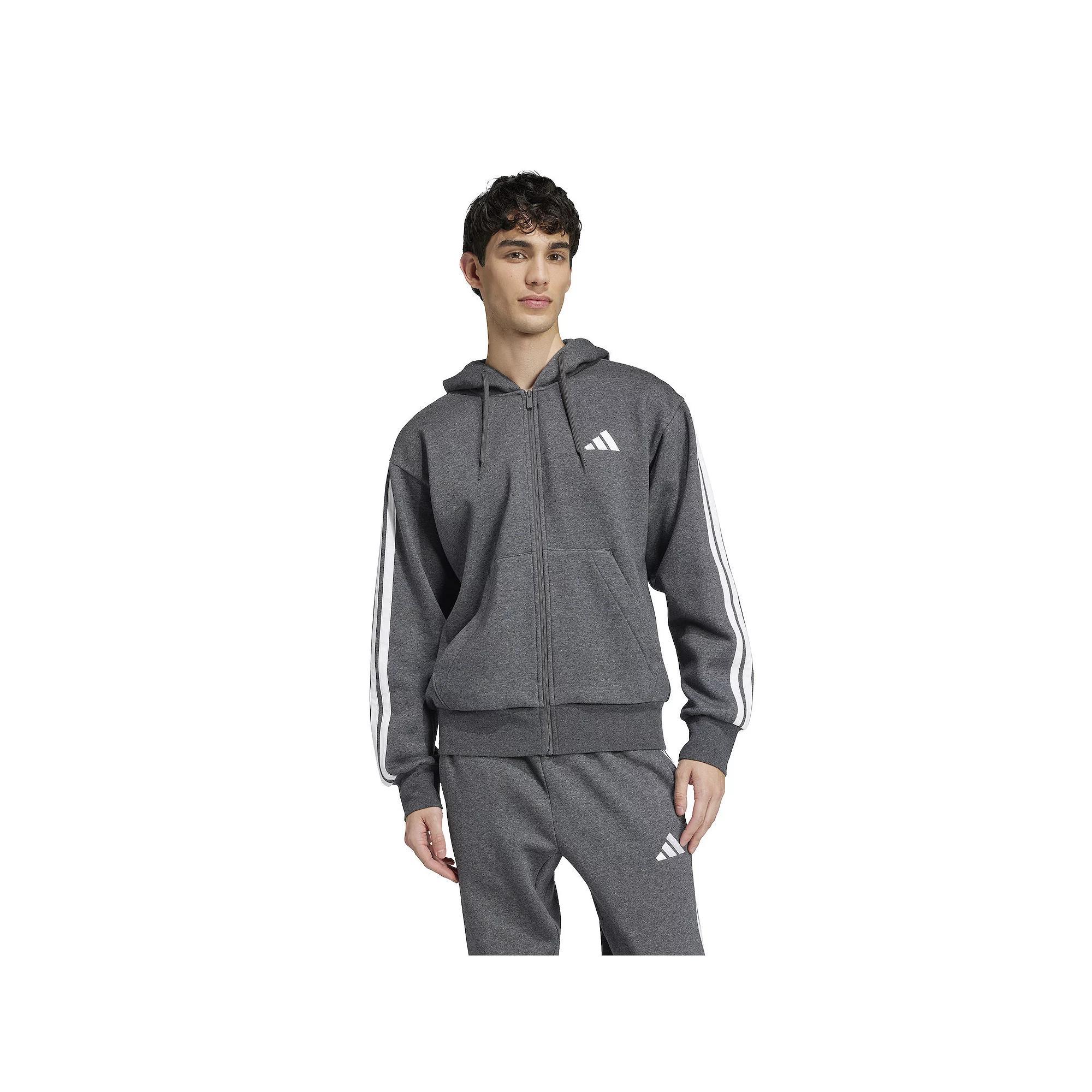 Essentials 3-Stripes Fleece Hoodie Product Image