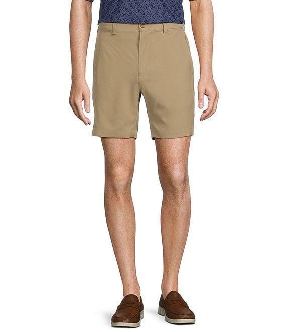 Roundtree & Yorke 7#double; Mid Rise Flat Front Performance Shorts Product Image