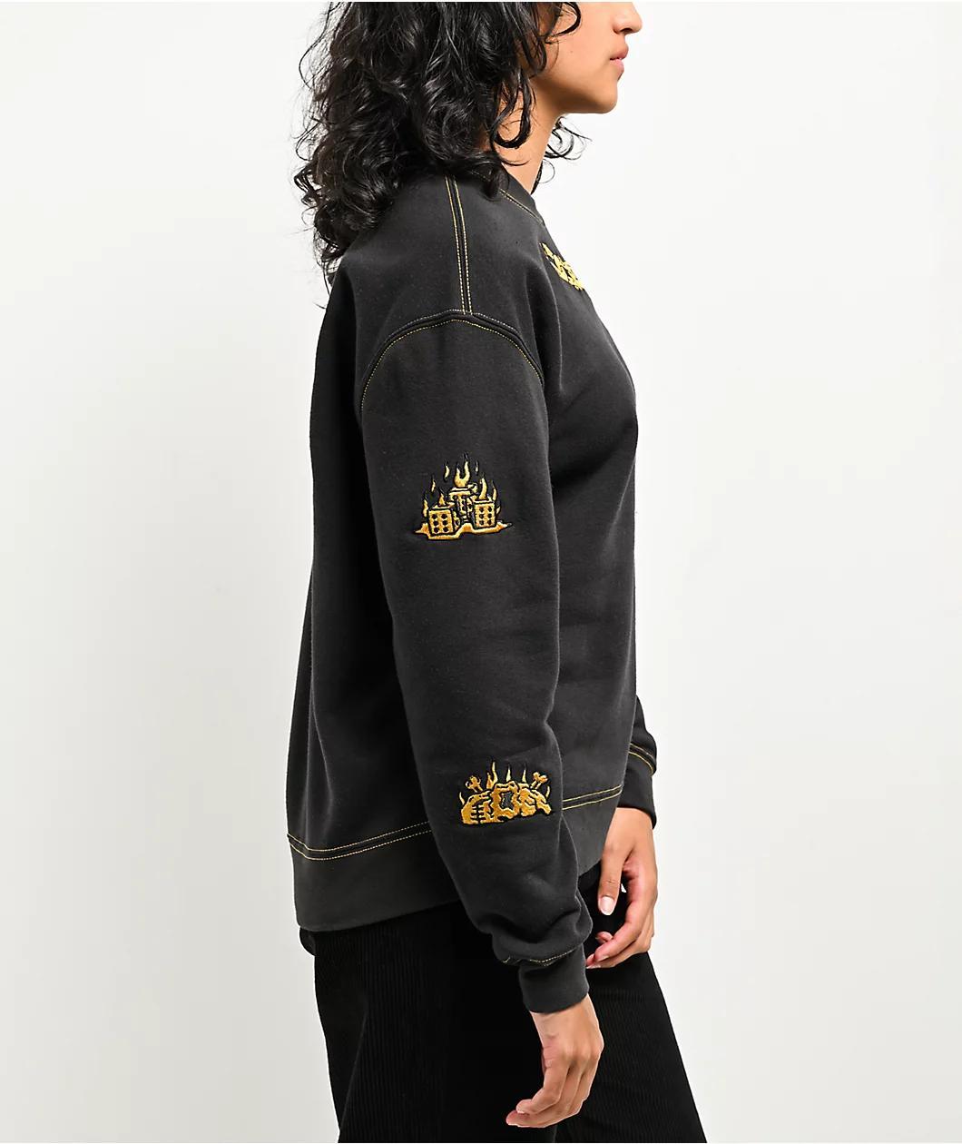 Lurking Class by Sketchy Tank Hotbox Flash Black Crewneck Sweatshirt Product Image