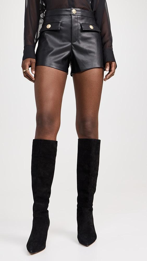 L'AGENCE Dionne Faux Leather Shorts | Shopbop Product Image