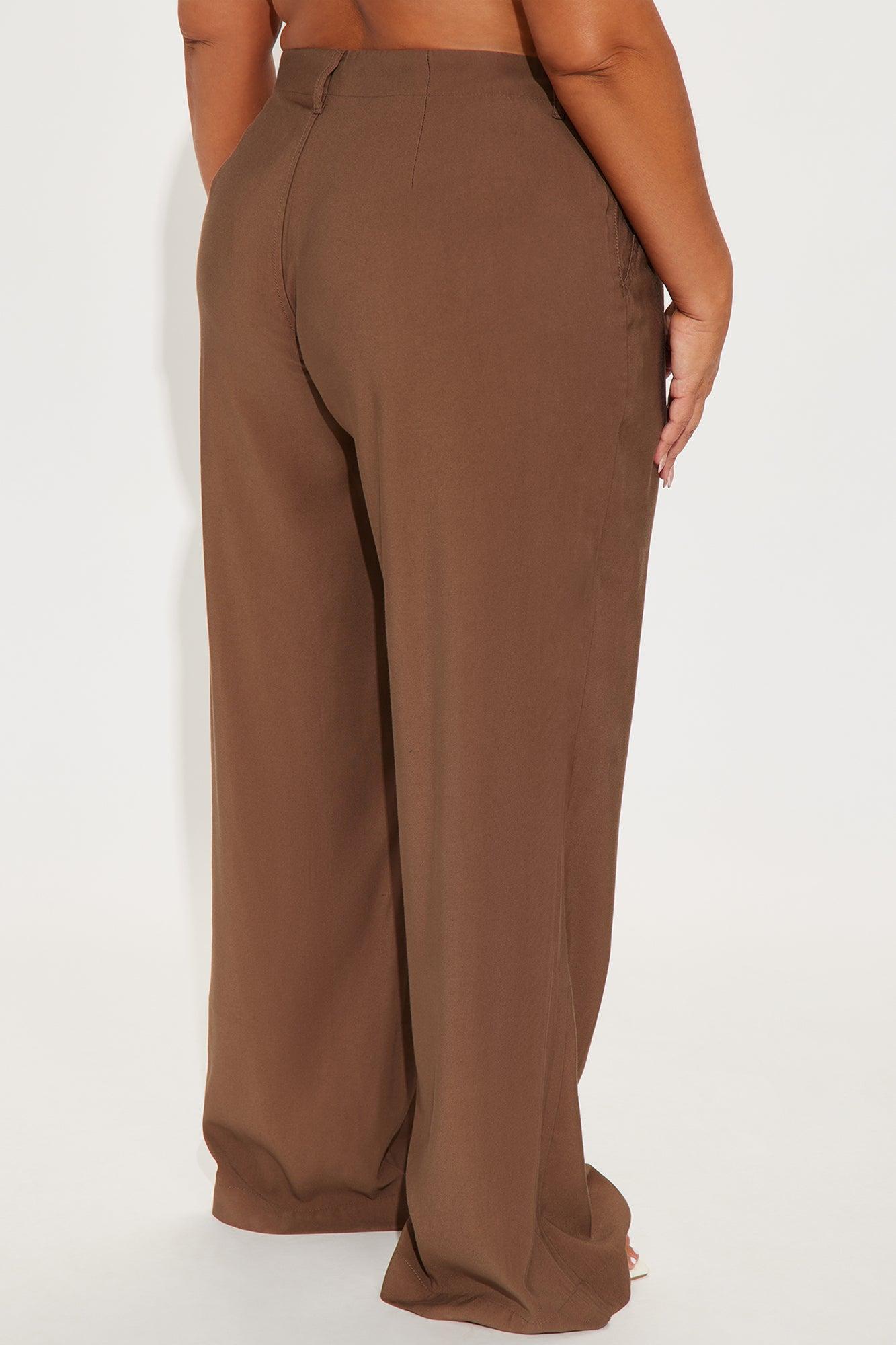 Harlow Wide Leg Trouser - Mocha Product Image