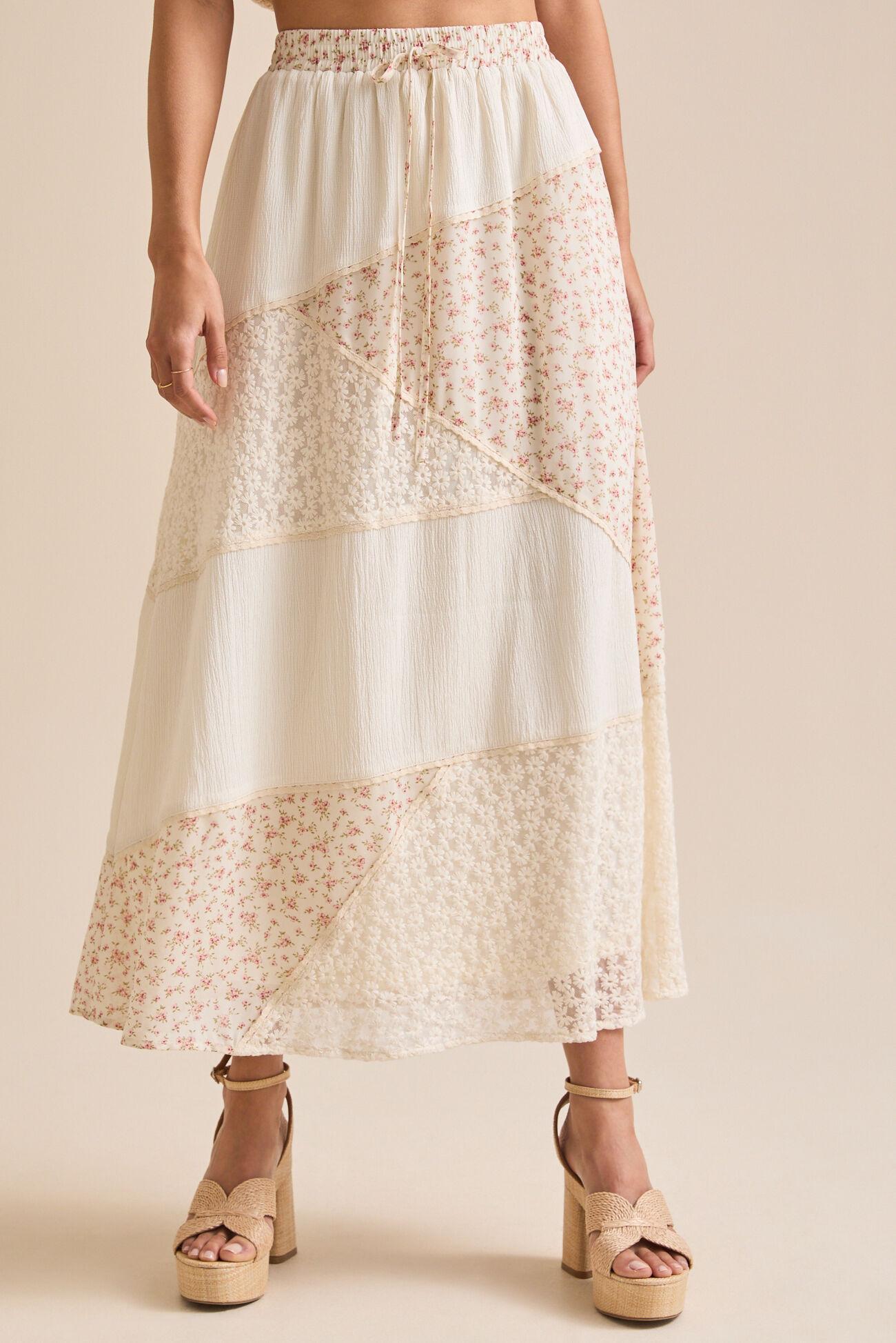 Aster Floral Midi Skirt Product Image
